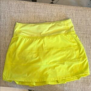 Lululemon Bright Yellow pace rival skirt